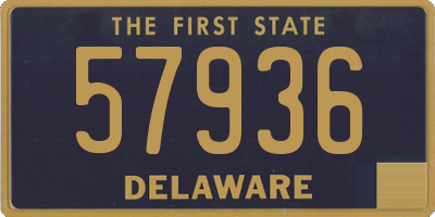 DE license plate 57936