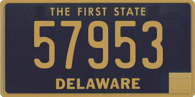 DE license plate 57953