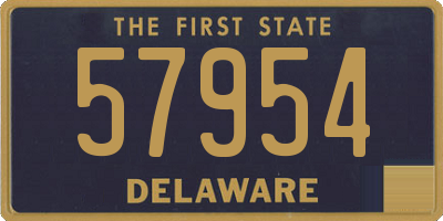 DE license plate 57954