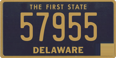 DE license plate 57955