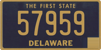 DE license plate 57959