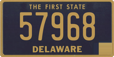 DE license plate 57968