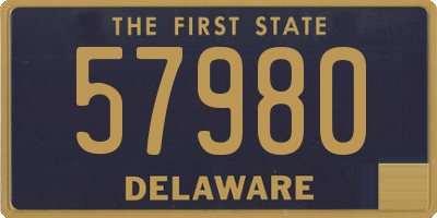 DE license plate 57980