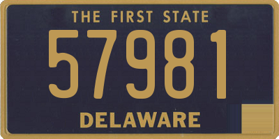 DE license plate 57981