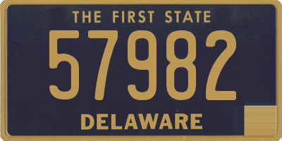 DE license plate 57982