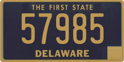DE license plate 57985