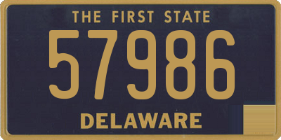 DE license plate 57986