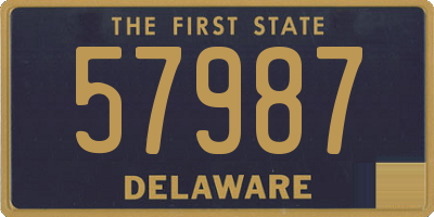 DE license plate 57987