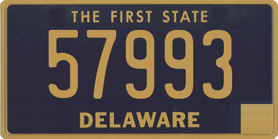 DE license plate 57993