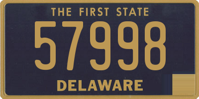 DE license plate 57998