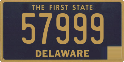 DE license plate 57999