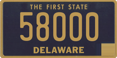 DE license plate 58000