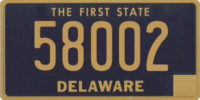 DE license plate 58002