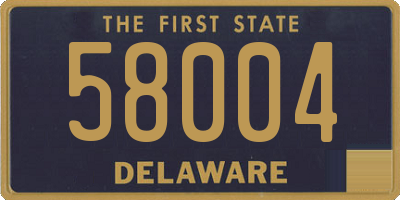 DE license plate 58004