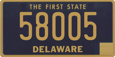 DE license plate 58005