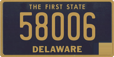 DE license plate 58006