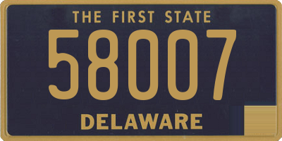 DE license plate 58007