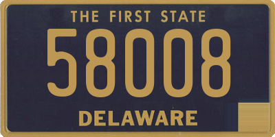 DE license plate 58008