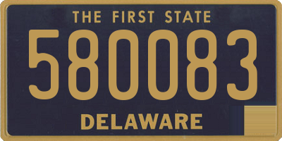 DE license plate 580083