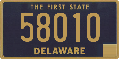 DE license plate 58010