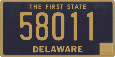 DE license plate 58011