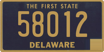 DE license plate 58012