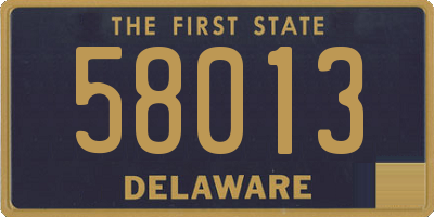 DE license plate 58013