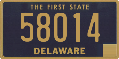 DE license plate 58014