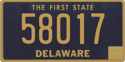 DE license plate 58017