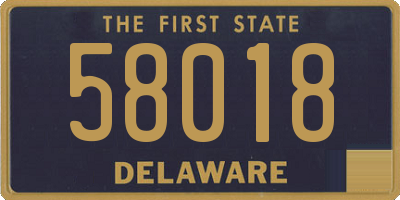 DE license plate 58018