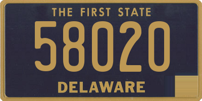 DE license plate 58020