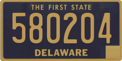 DE license plate 580204