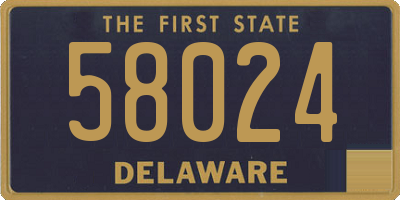 DE license plate 58024