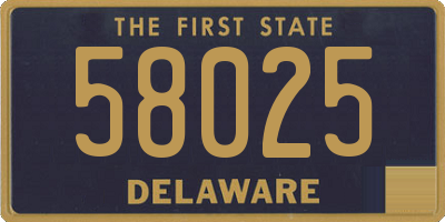 DE license plate 58025