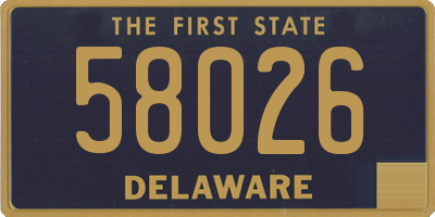 DE license plate 58026