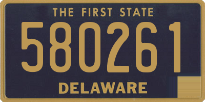 DE license plate 580261