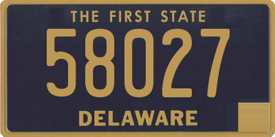 DE license plate 58027