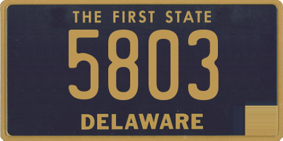 DE license plate 5803