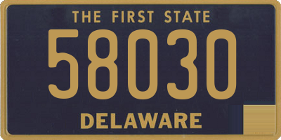 DE license plate 58030