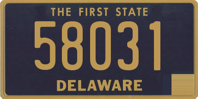 DE license plate 58031