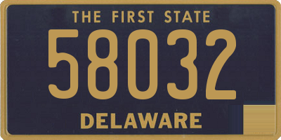 DE license plate 58032