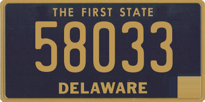 DE license plate 58033