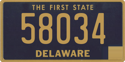 DE license plate 58034