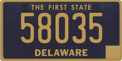 DE license plate 58035