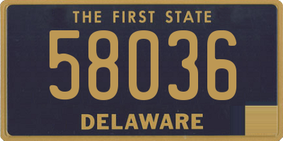 DE license plate 58036