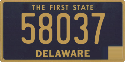 DE license plate 58037