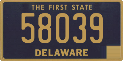 DE license plate 58039