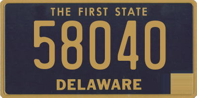 DE license plate 58040