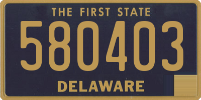 DE license plate 580403
