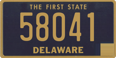 DE license plate 58041